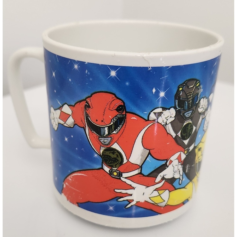Vintage 1994 Mighty Morphin Power Rangers Plastic Cup Mug‎